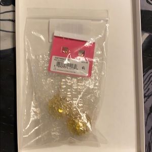 Betsey Johnson Gold Disco Ball Earrings